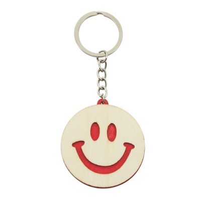 Llavero de madera smile personalizado